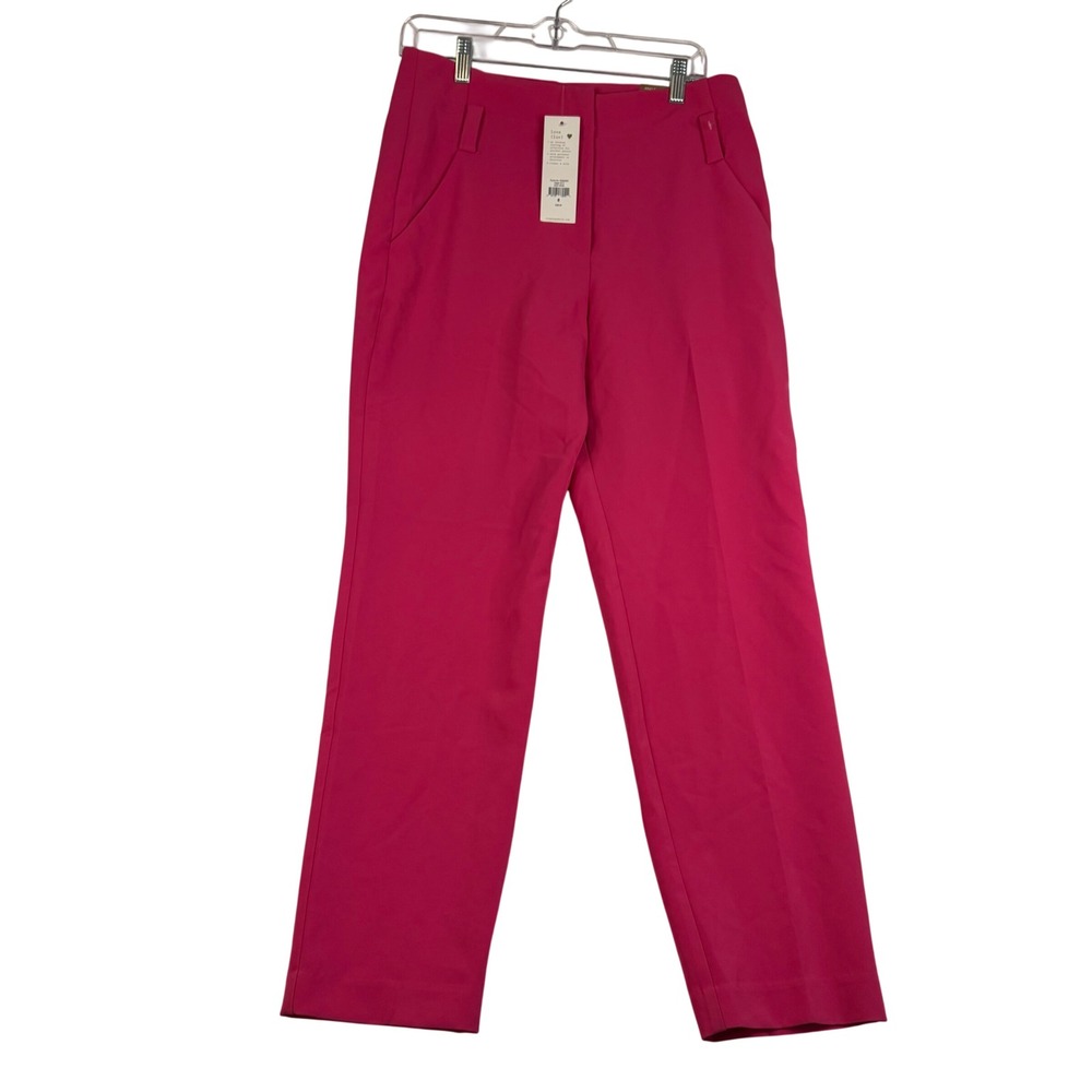 Cooper & Ella Womens Hot Pink Ankle Trousers High Rise Tapered Pants 3SB2083 8